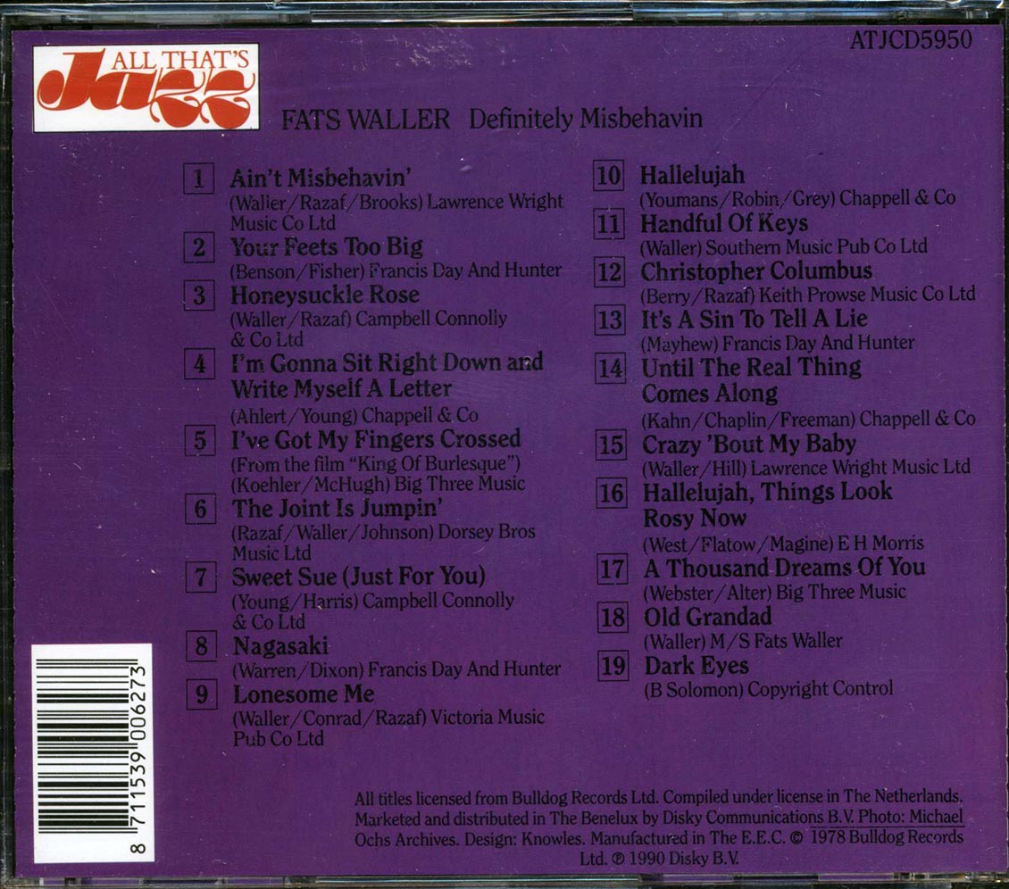 Fats Waller - Definitely Misbehavin'