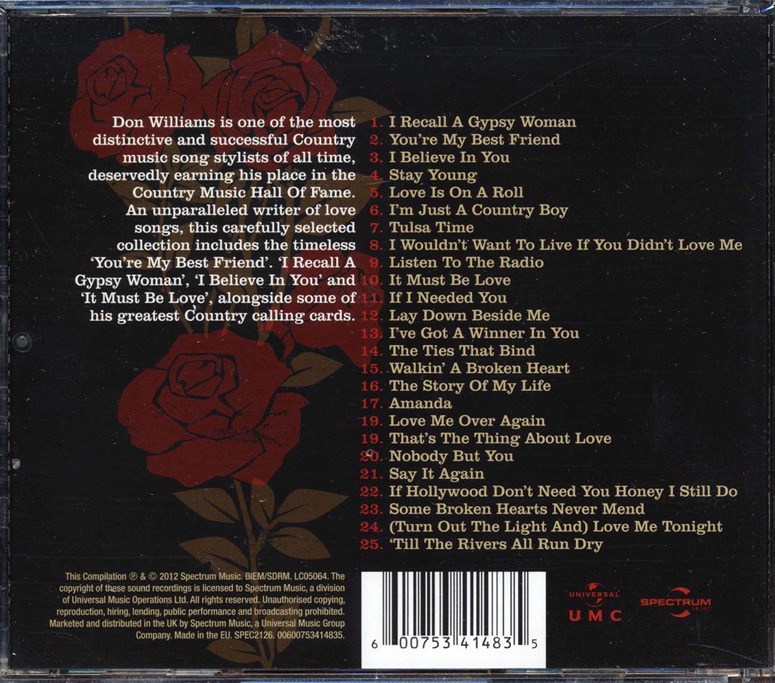 Don Williams - It Must Be Love: The Collection (25 tracks)