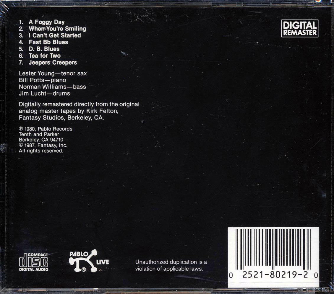 Lester Young - In Washington DC 1956 Volume 1