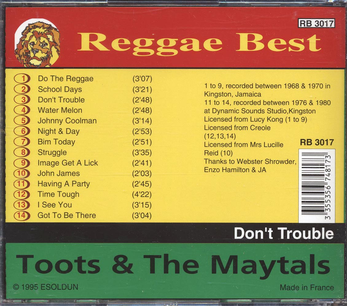 Toots & The Maytals - Don't Trouble: Reggae Best