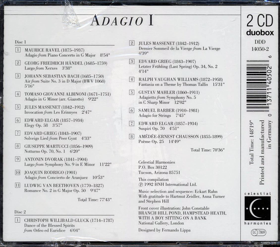 Handel, Bach, Ravel, Etc. - Adagio I: A Special 2 1/2 Hour Collection Of Orchestral Classics (2xCD)