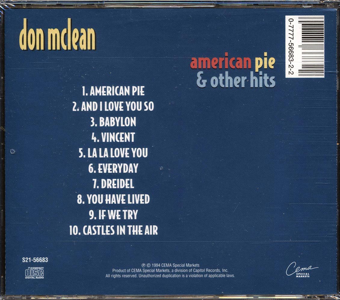 Don McLean - American Pie & Other Hits