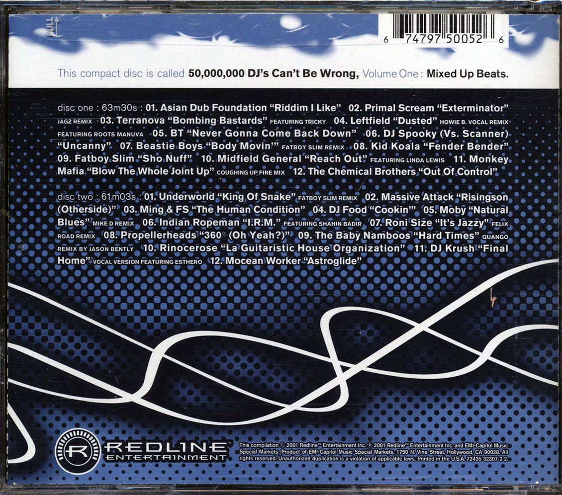 Asian Dub Foundation, Primal Scream, The Beastie Boys, Etc. - 50,000 DJs Can't Be Wrong Volume 1: Mixed Up Beats (24 tracks) (2xCD)