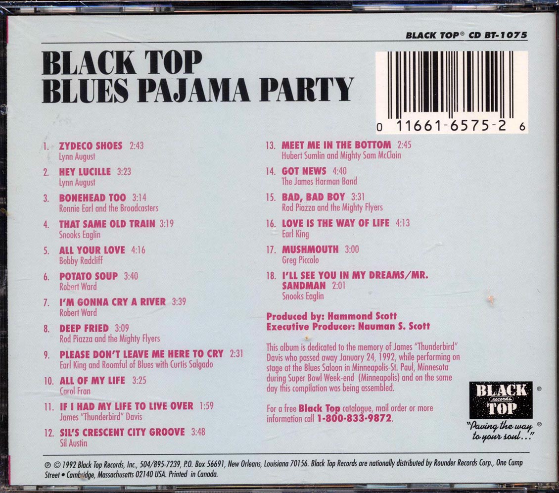 Lynn August, Snooks Eaglin, Robert Ward, Etc. - Black Top Blues Pajama Party