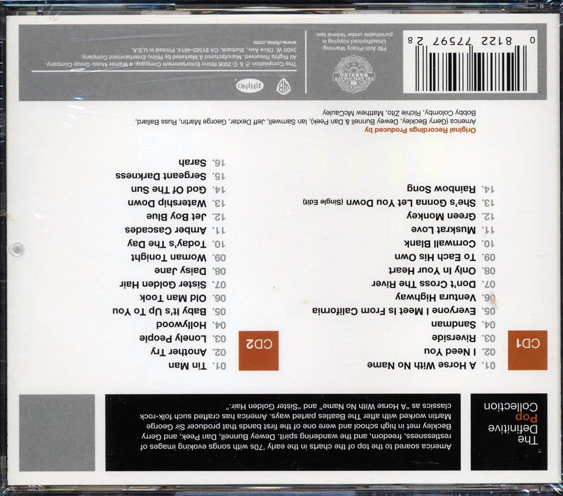 America - The Definitive Pop Collection (30 tracks) (2xCD)