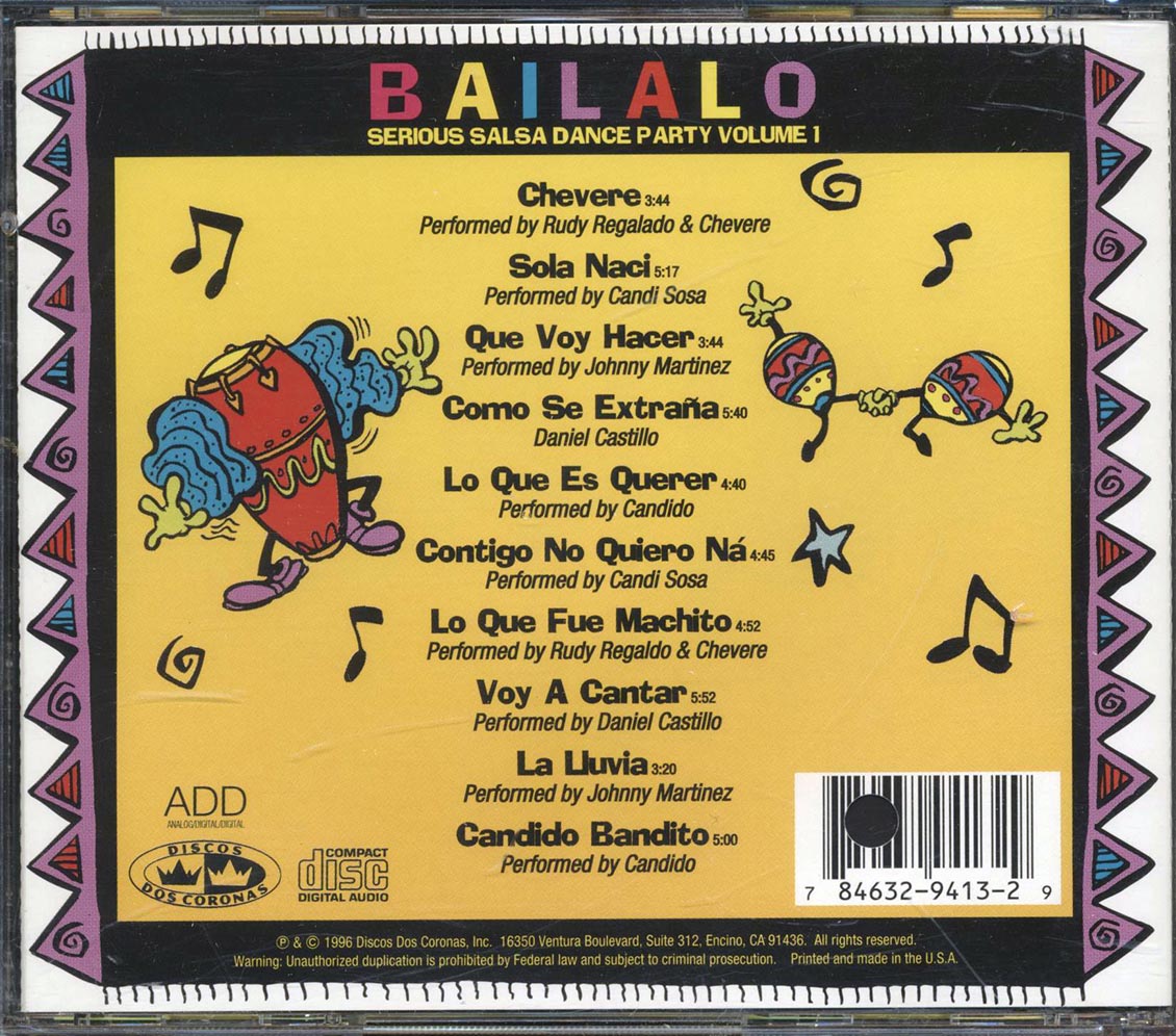 Missiego, Jose Luis Rodriguez, Garibaldi, Etc. - Bailalo: 17 Dance Party Songs Volume 1 (marked/ltd stock)