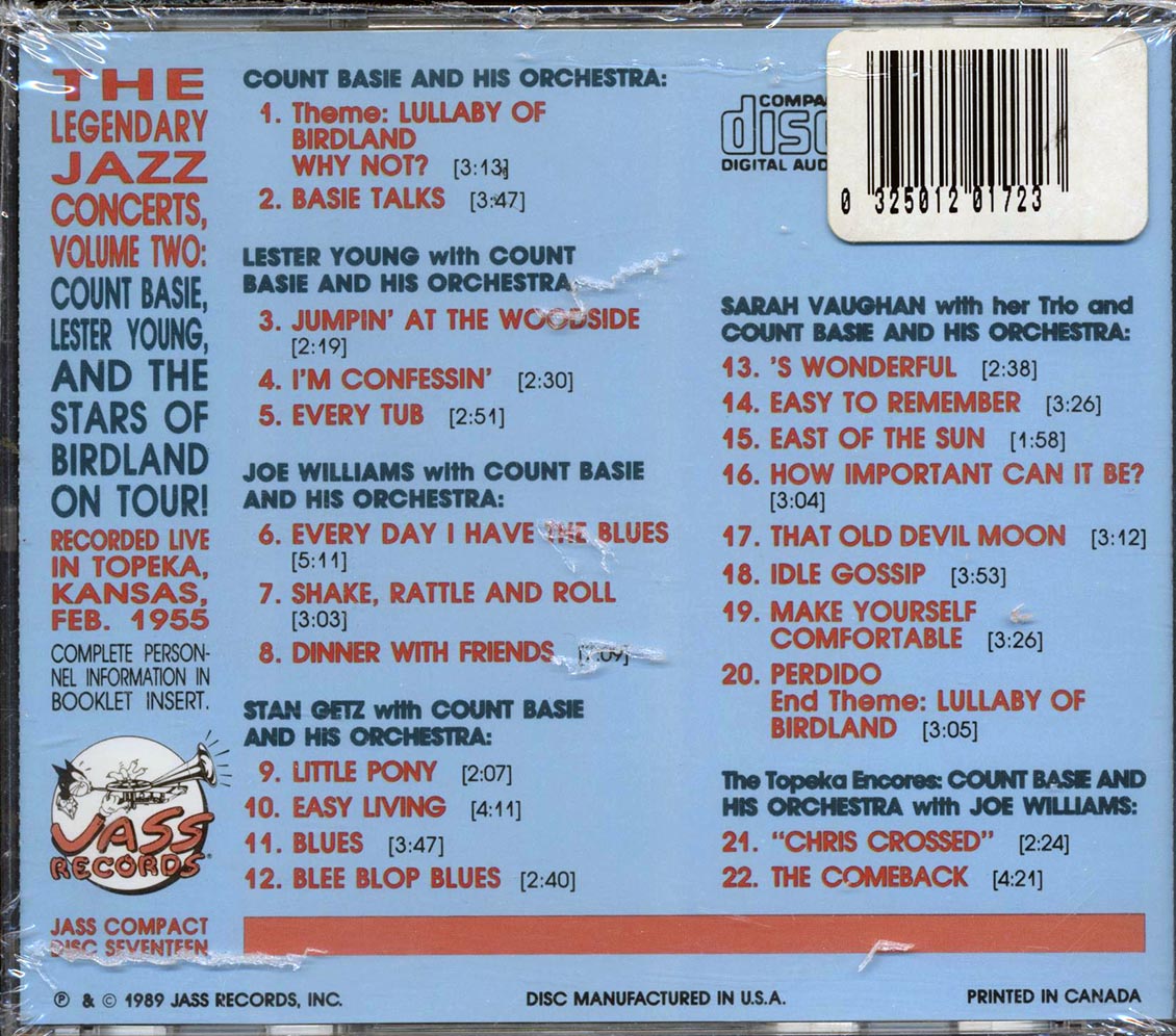 Count Basie - Count Basie And The Stars Of Birdland On Tour: Topeka Kansas 1955