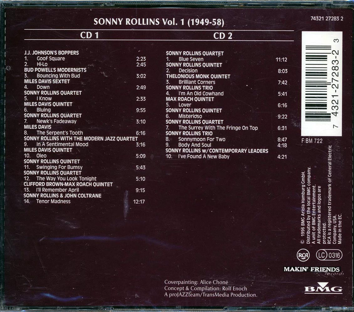 Sonny Rollins - Sonny Rollins Volume 1: 1949-1958 (24 tracks) (2xCD) (incl. large booklet)