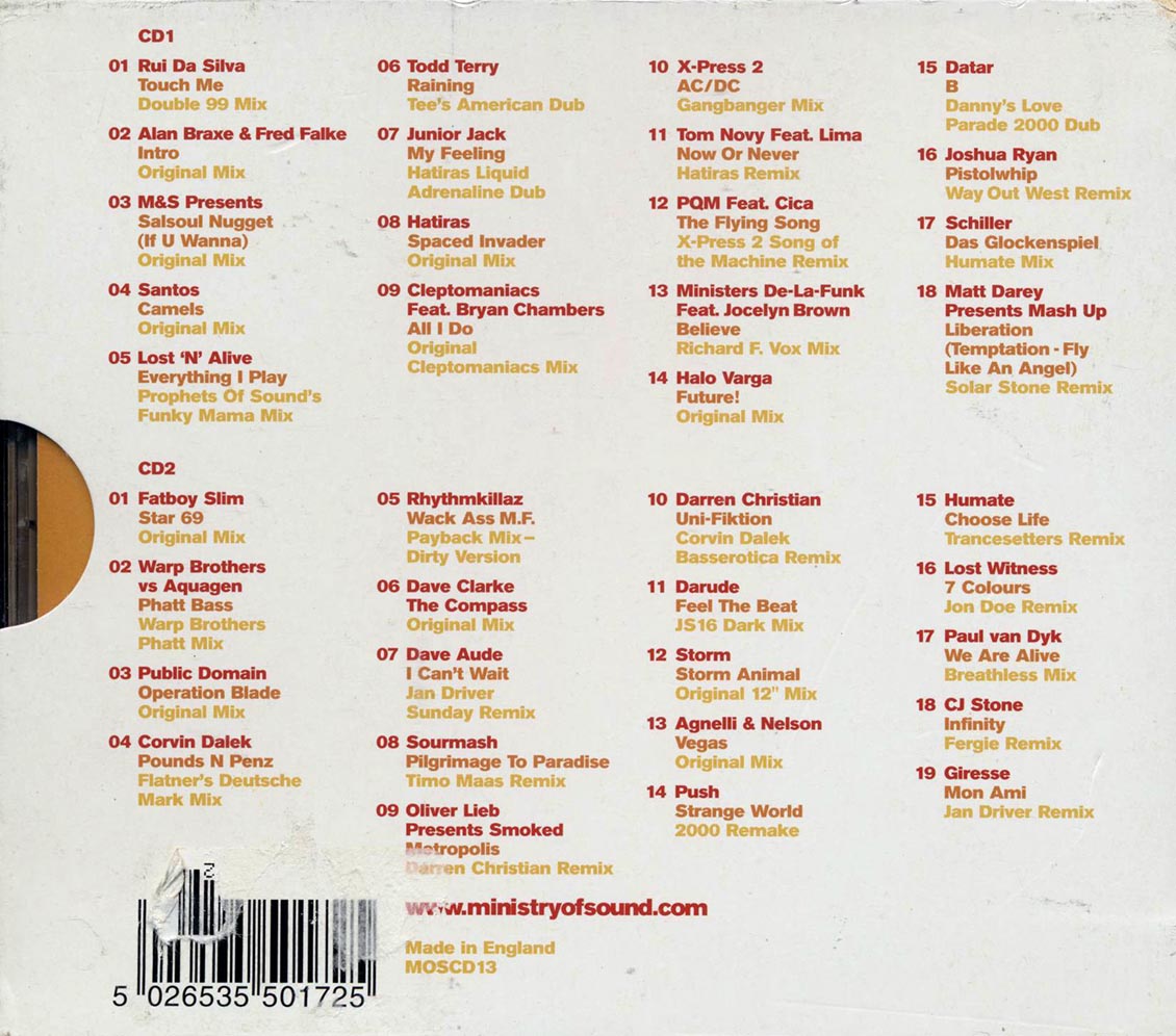 Tall Paul - Clubber's Guide To 2001 (37 tracks) (2xCD)