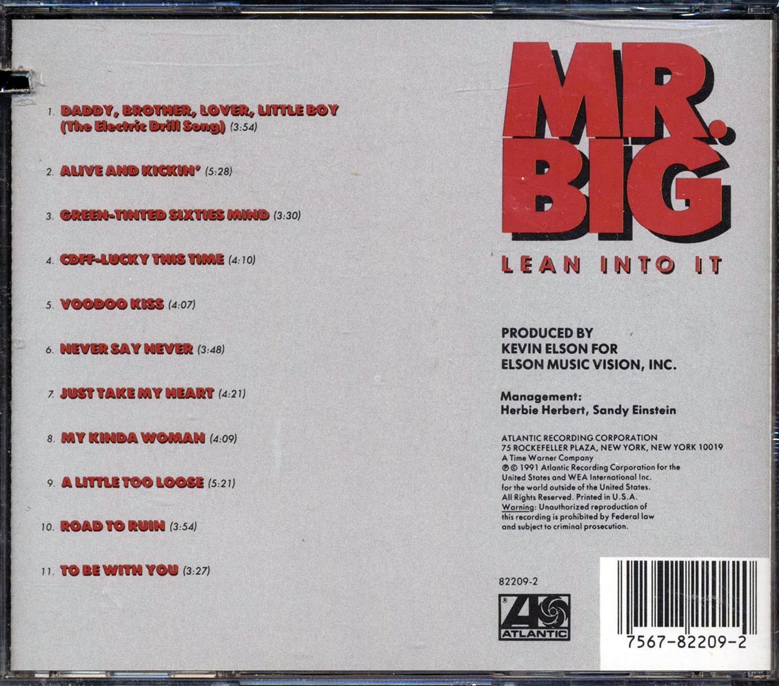Mr. Big - Lean Into It (marked/ltd stock)