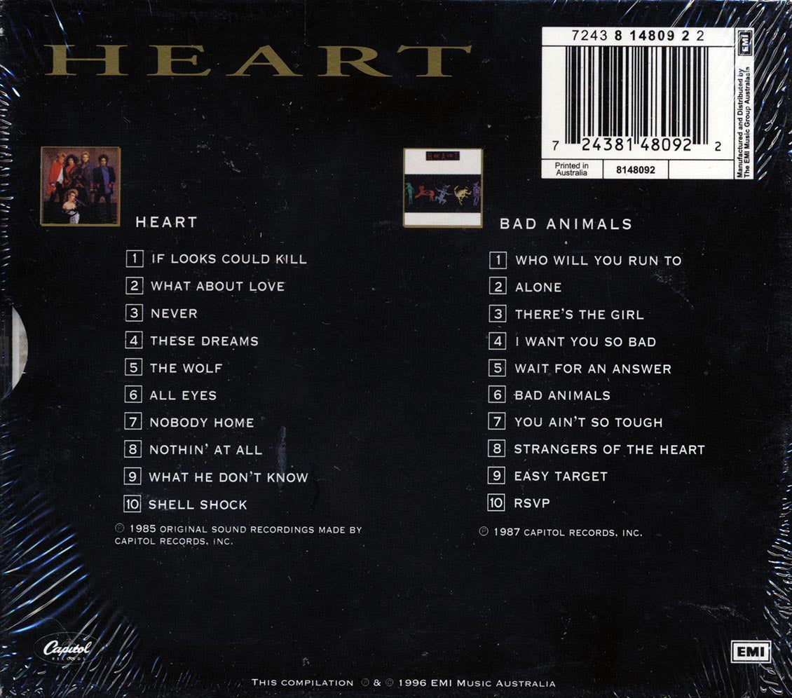 Heart - Heart + Bad Animals (2 albums on 2 CDs) (20 tracks) (box set)