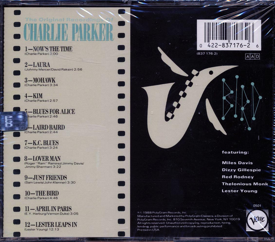 Charlie Parker - Bird: The Original Recordings Of Charlie Parker