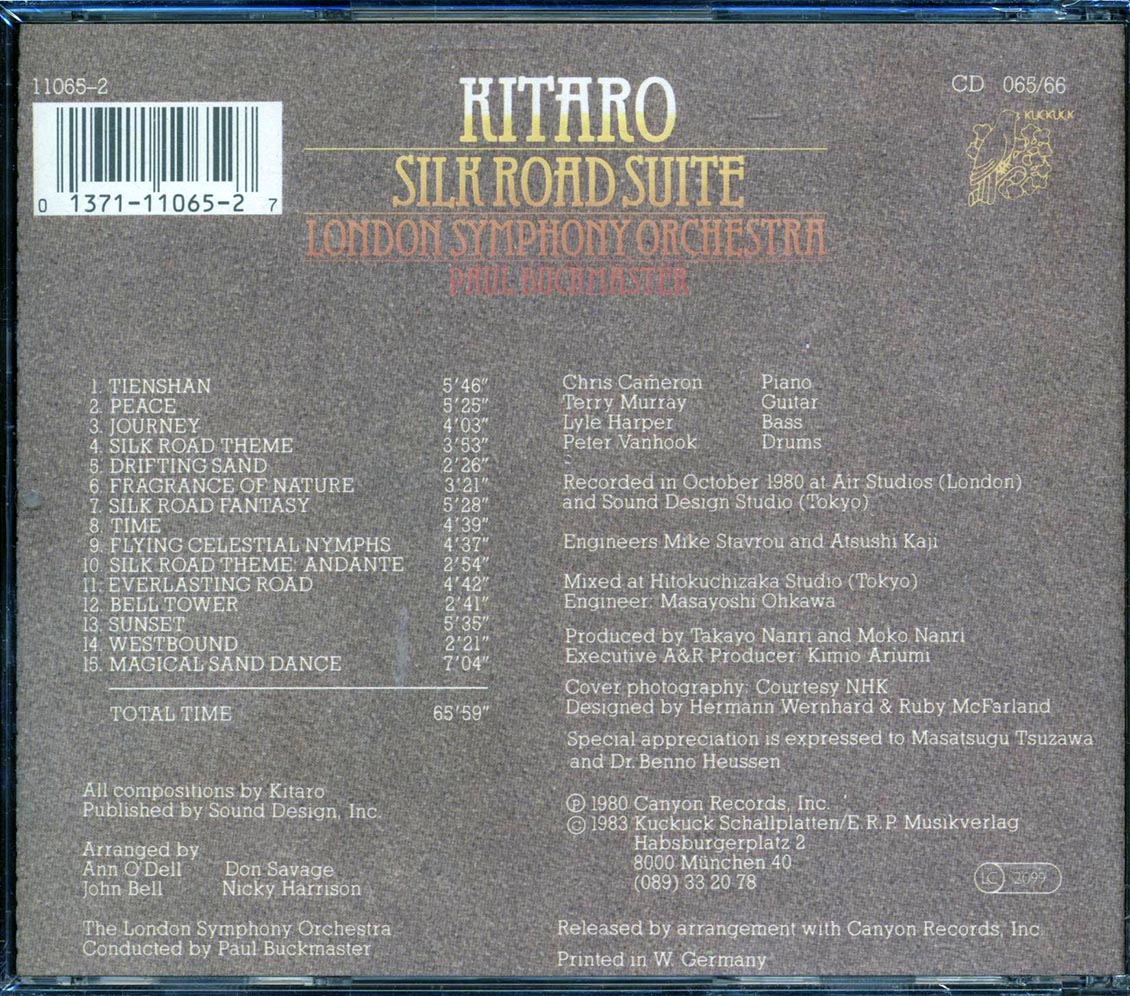 Kitaro, London Symphony Orchestra, Paul Buckmaster - Silk Road Suite