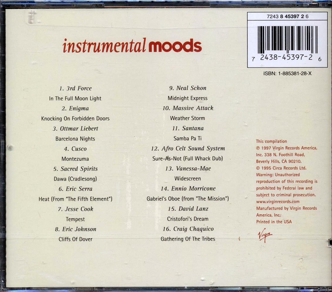 Neal Schon, 3rd Force, Enigma, Ottmar Liebert, Cusco, Etc. - Intrumental Moods (marked/ltd stock)