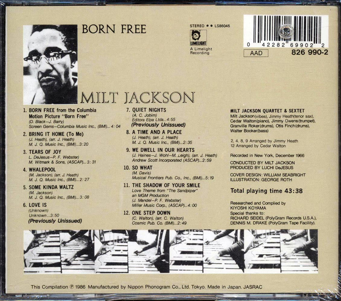 Milt Jackson - Born Free (marked/ltd stock)