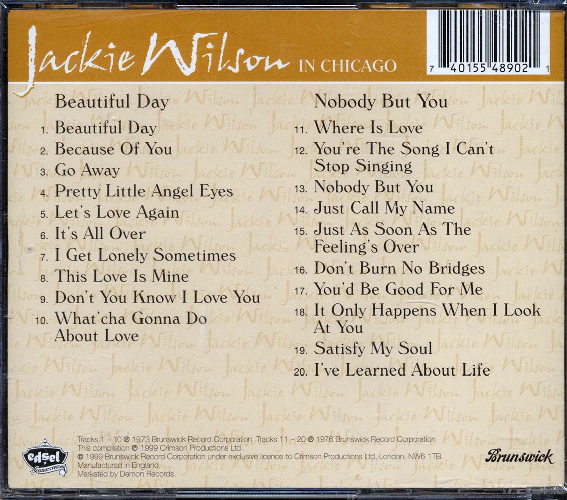 Jackie Wilson - Beautiful Day + Nobody But You (2 albums on 1 CD) (20 tracks)