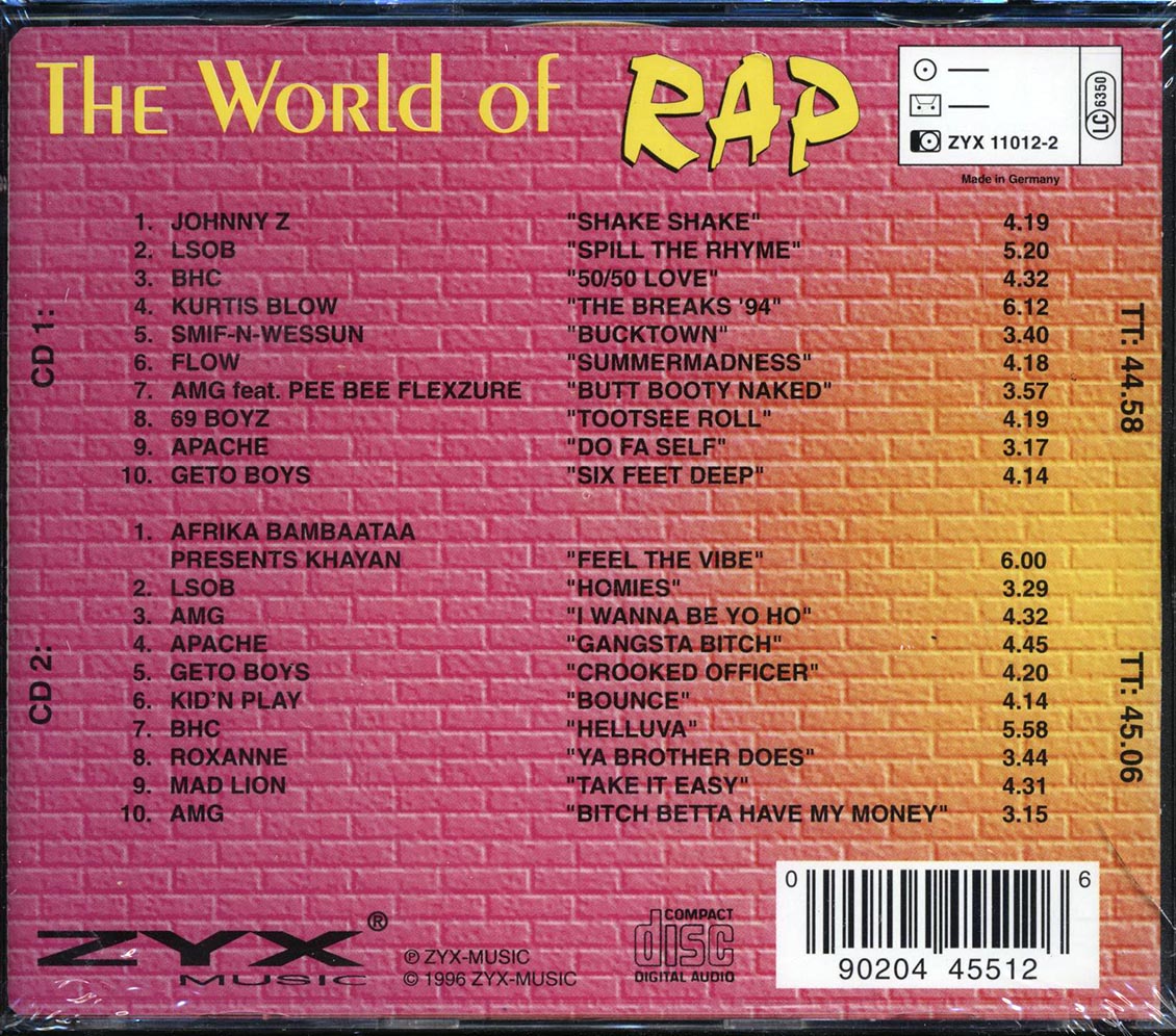 Johnny Z, LSOB, BHC, Etc. - The World Of Rap (2xCD)