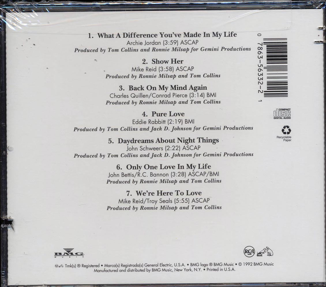 Ronnie Milsap - Collectors Series (marked/ltd stock)