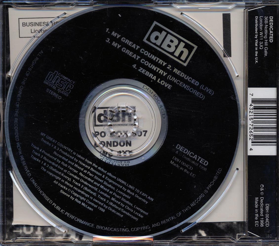 dBh - My Great Country (numbered ltd.ed.)
