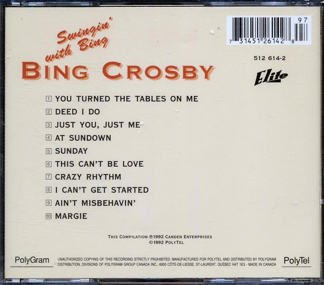 Bing Crosby - Swingin' With Bing