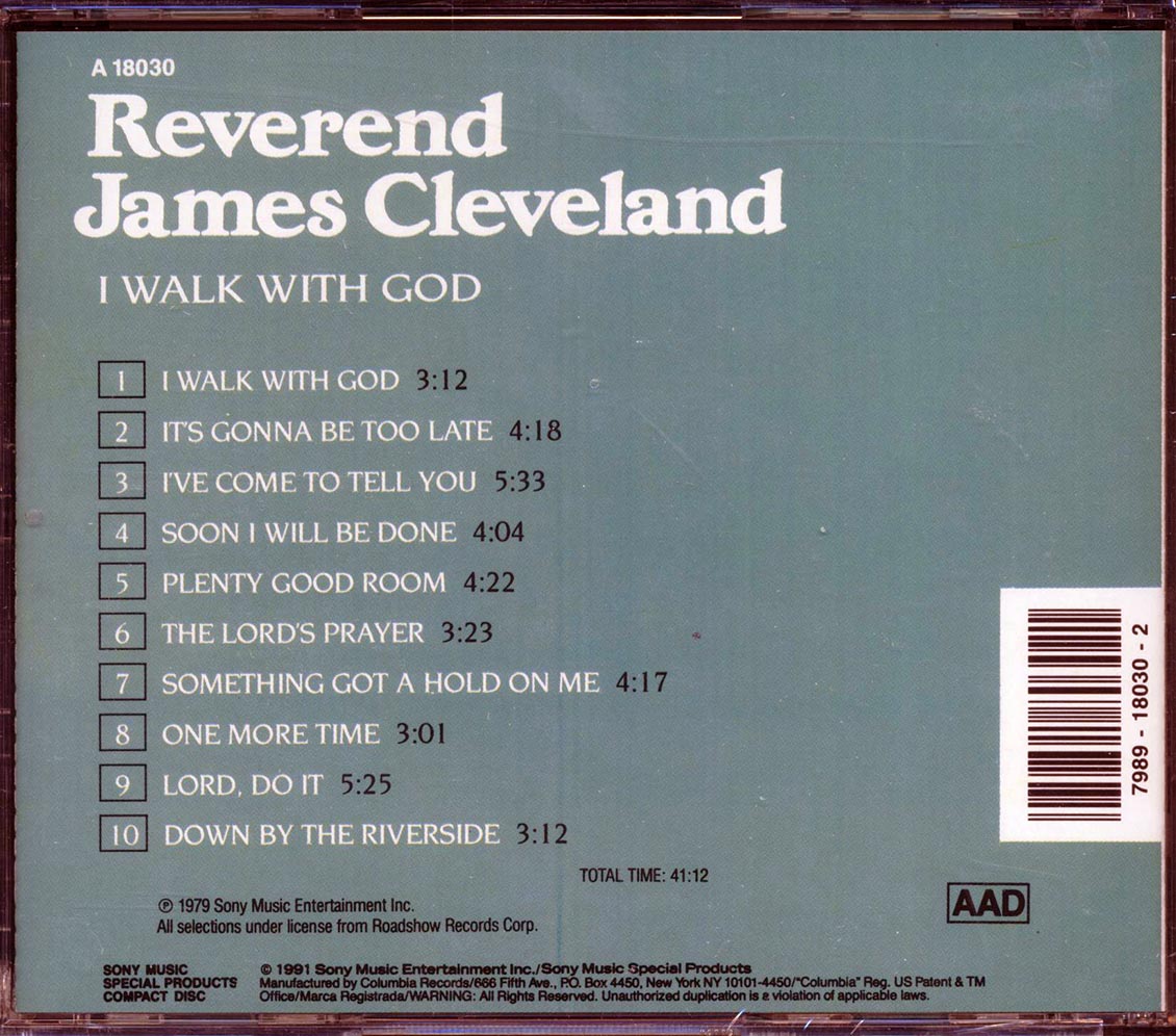 Reverend James Cleveland - I Walk With God