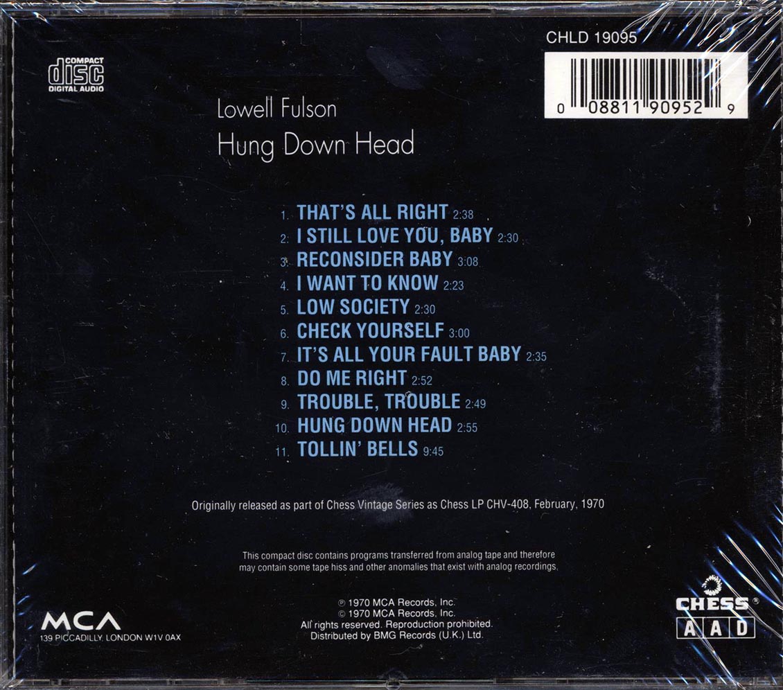 Lowell Fulson - Hung Down Head