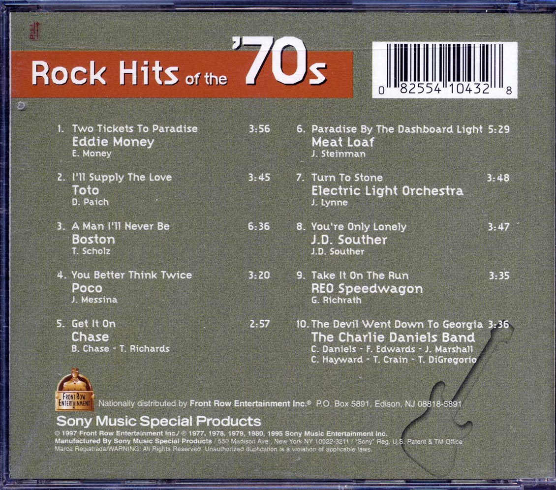 The Charlie Daniels Band, Toto, Eddie Money, Boston, Electric Light Orchestra, Etc. - Rock Hits Of The '70s