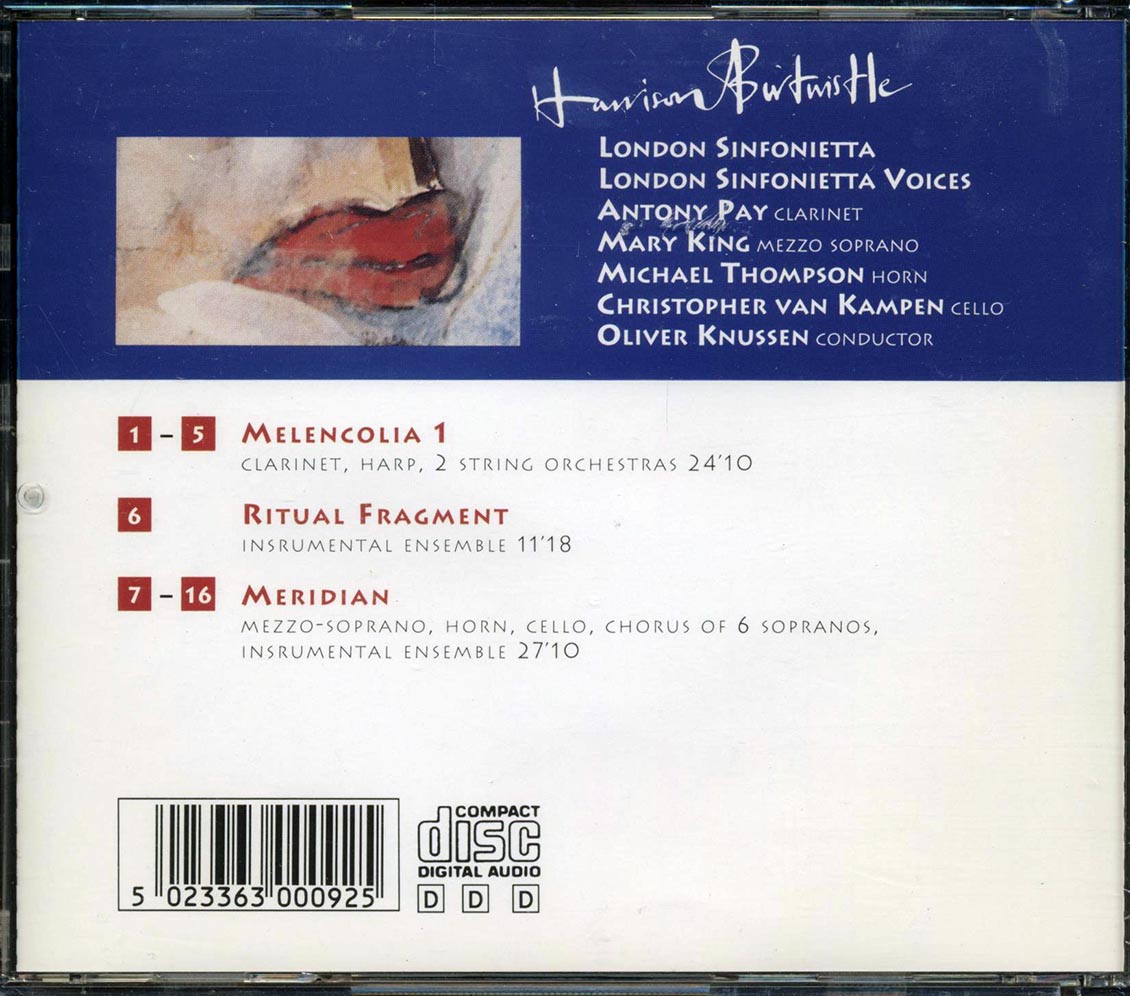 Harrison Birtwistle, London Sinfonietta, Oliver Knussen, London Sinfonietta Voices - Harrison Birtwistle