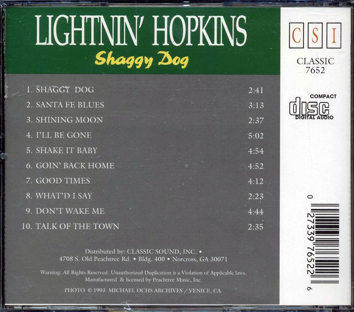 Lightnin' Hopkins - Shaggy Dog