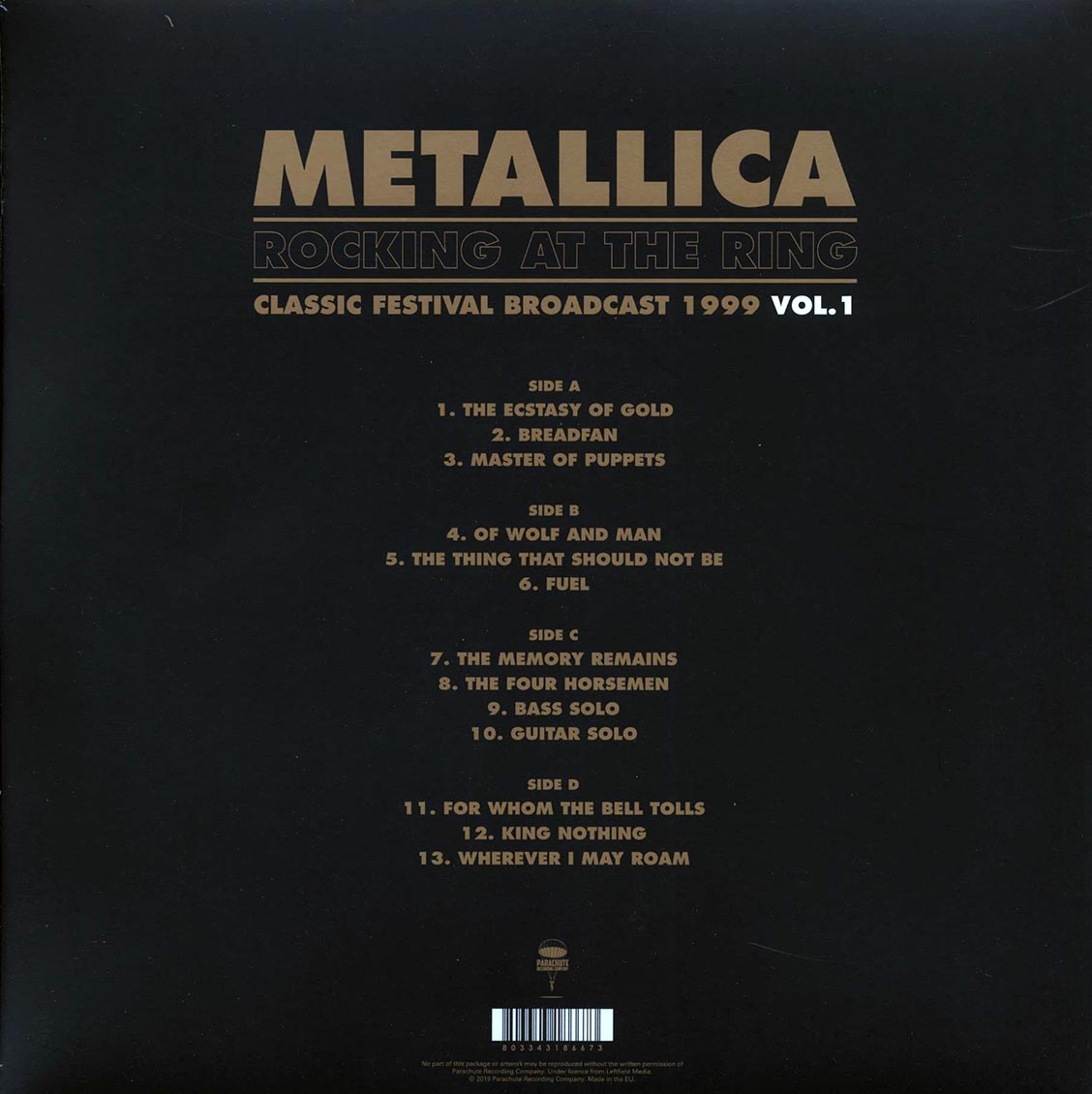 Metallica - Rocking At The Ring Volume 1: Classic Festival Broadcast 1999 (2xLP)