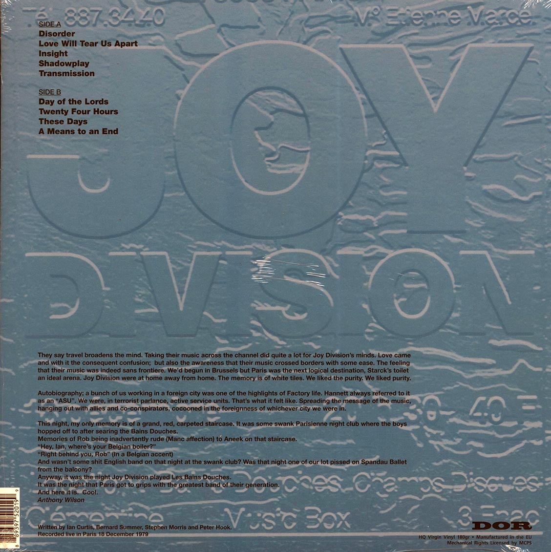 Joy Division - Les Bains Douches (180g)