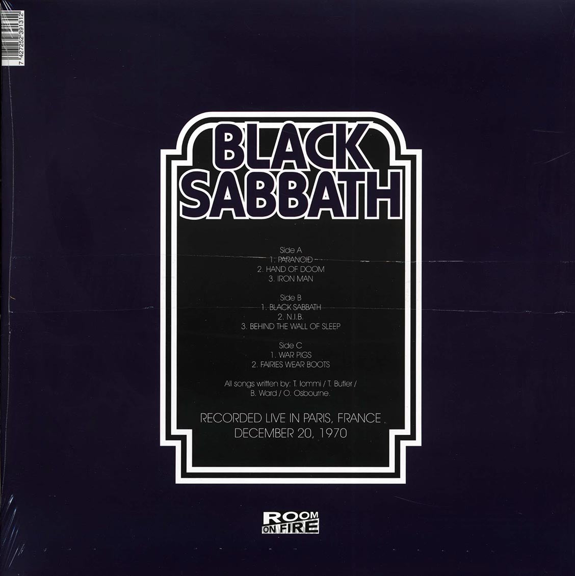 Black Sabbath - Live In Paris 1970 (2xLP)