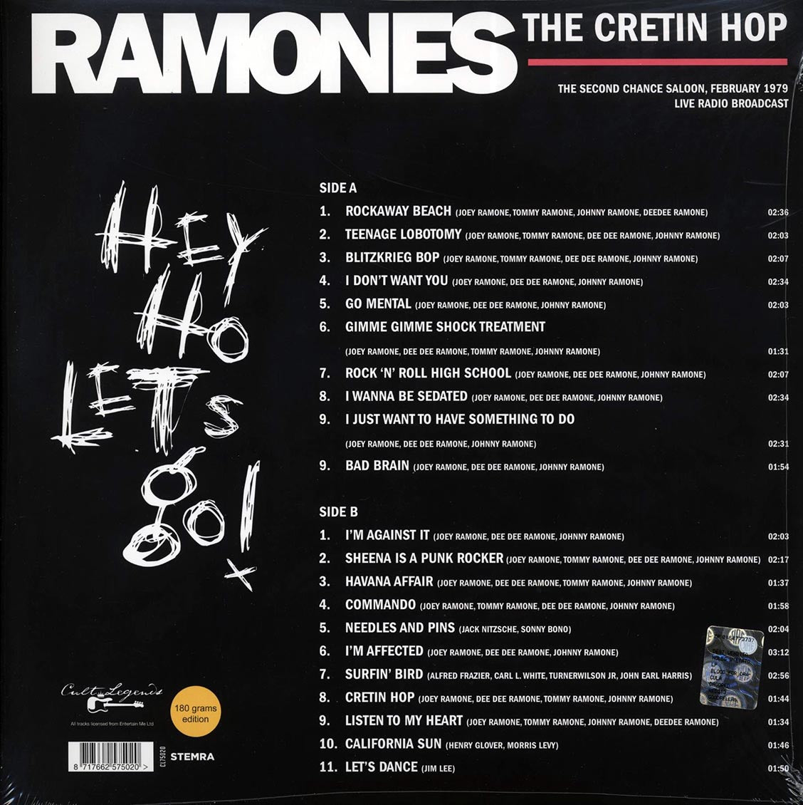 The Ramones - The Cretin Hop: Second Chance Saloon, Ann Arbor, MI, February 26th, 1979