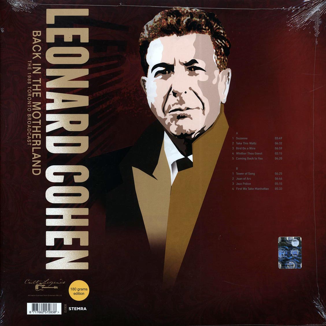 Leonard Cohen - Back In The Motherland: The 1988 Toronto Broadcast, Massey Hall