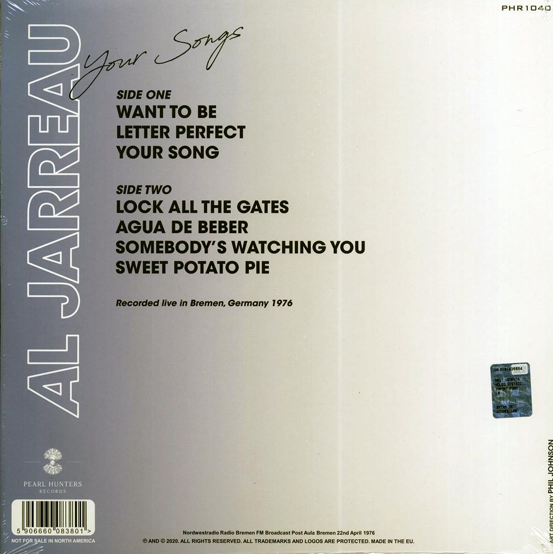 Al Jarreau - Your Songs: Live Radio Broadcast (colored vinyl)