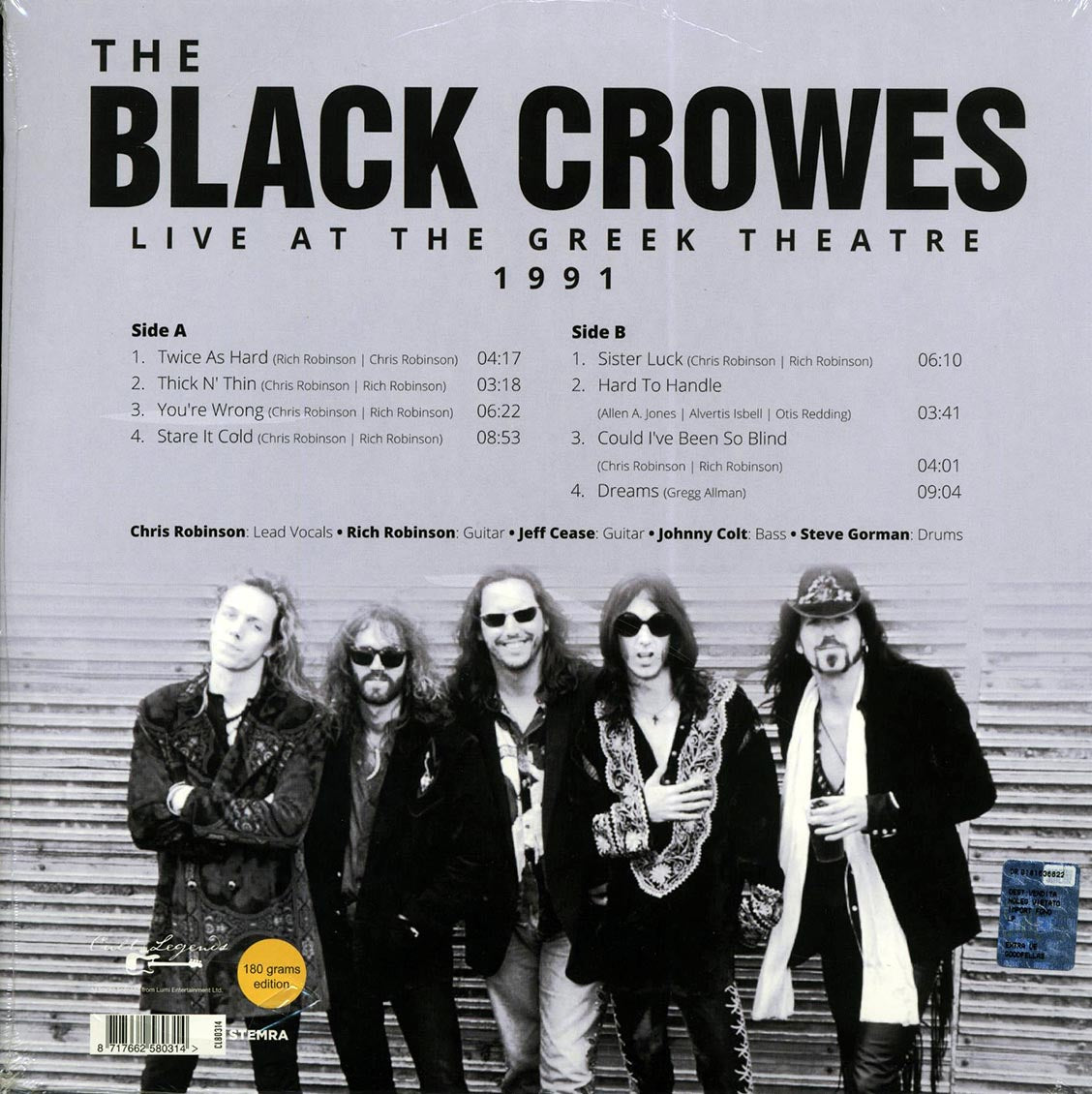 The Black Crowes - Live At The Greek Theatre 1991, Los Angeles, June 15th