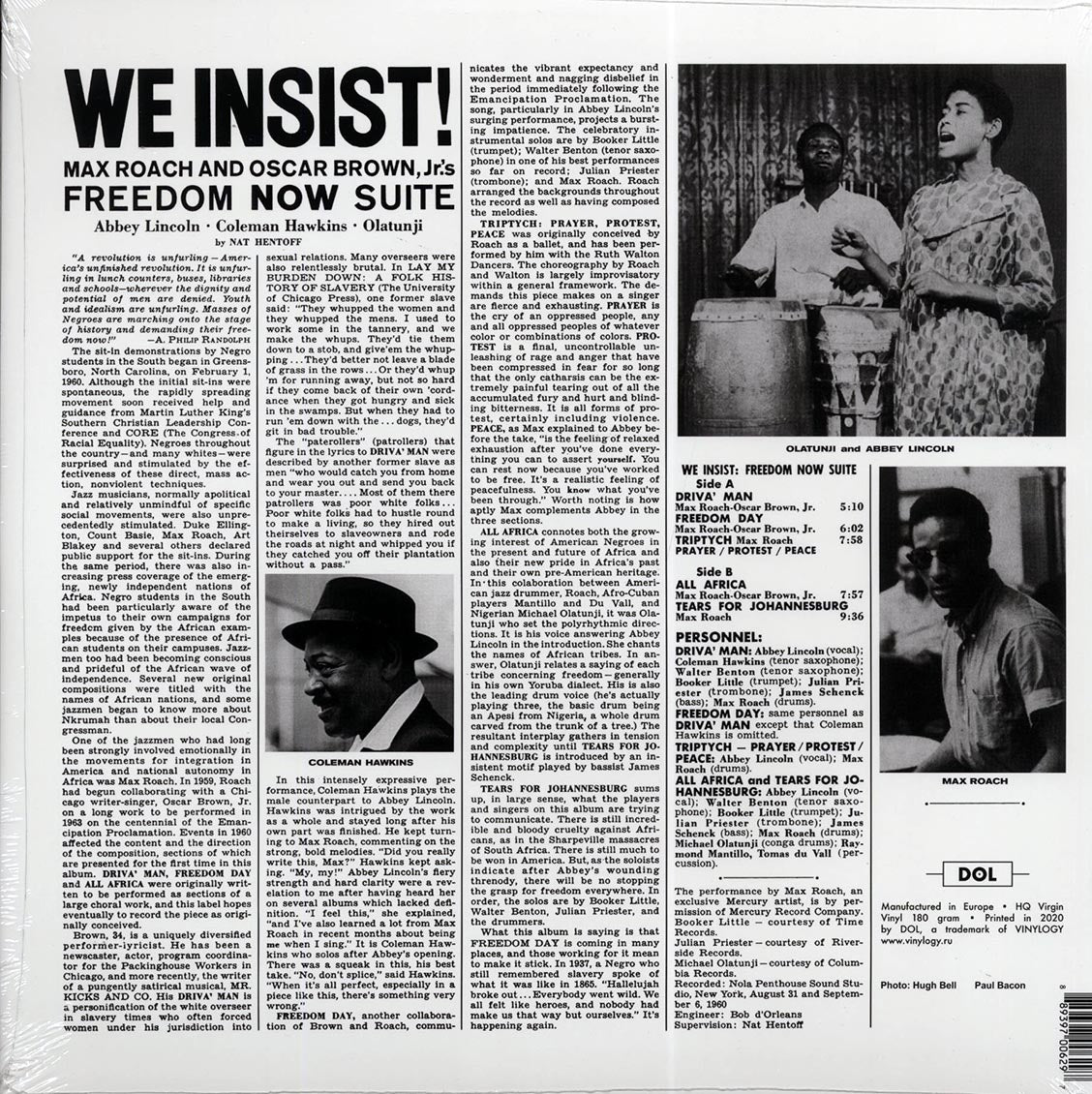 Max Roach - We Insist! Max Roach's Freedom Now Suite (180g) (white vinyl)