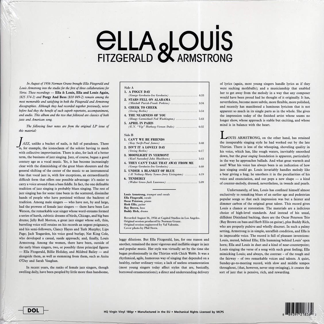 Ella Fitzgerald, Louis Armstrong - Ella & Louis (180g) (deluxe edition)