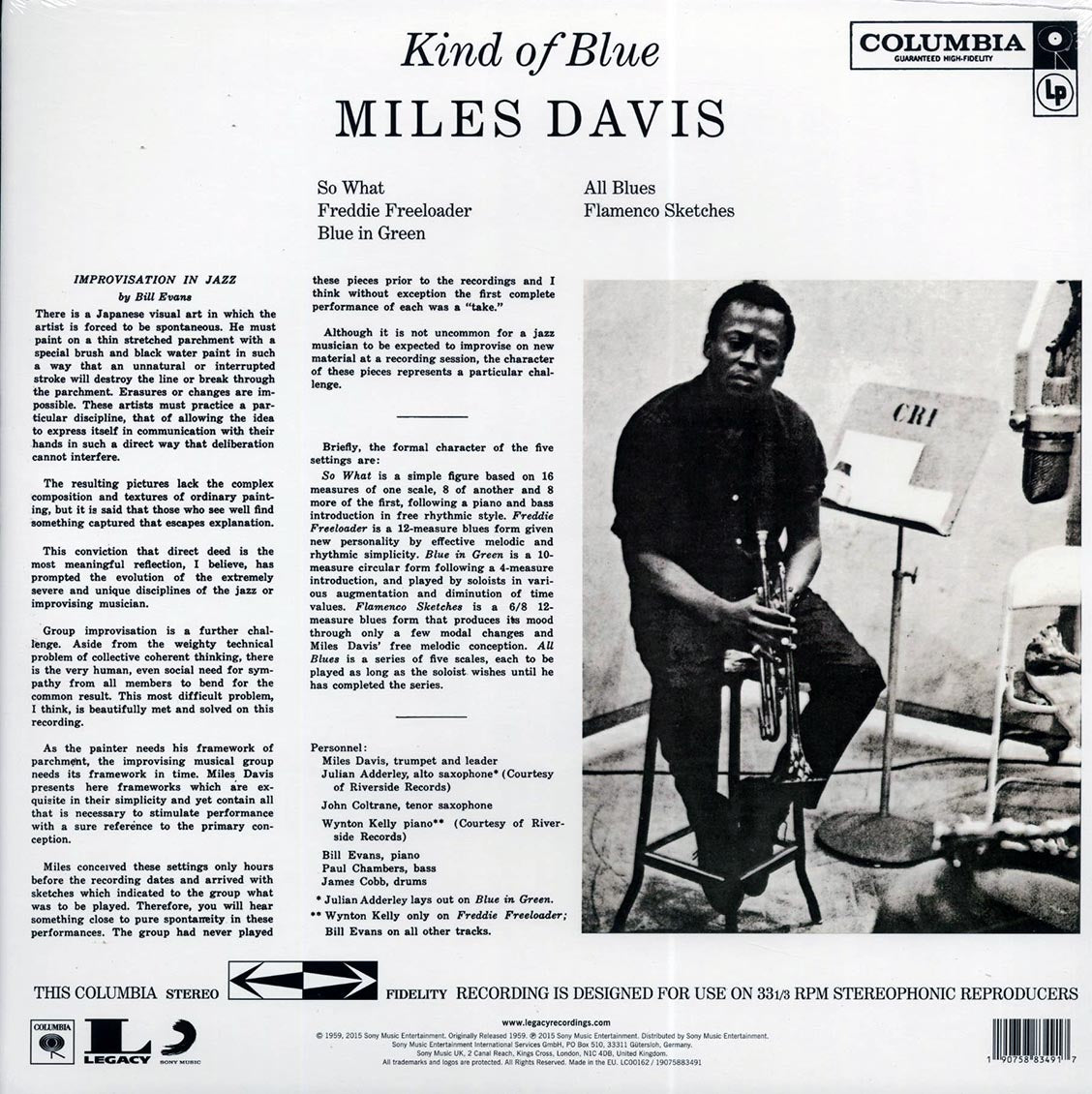 Miles Davis - Kind Of Blue (stereo) (ltd. ed.) (blue vinyl)