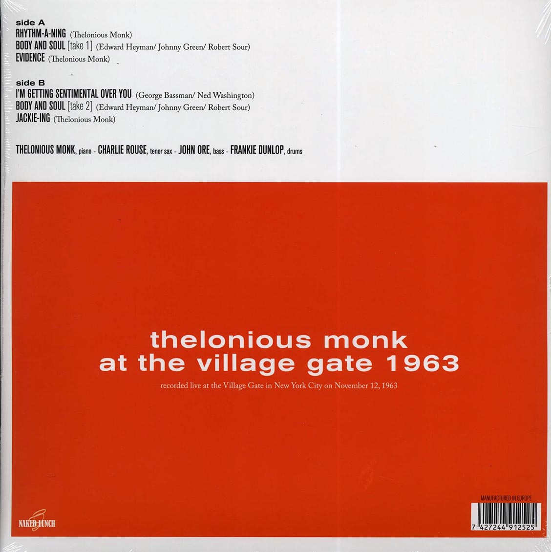 Thelonious Monk - At The Village Gate 1963