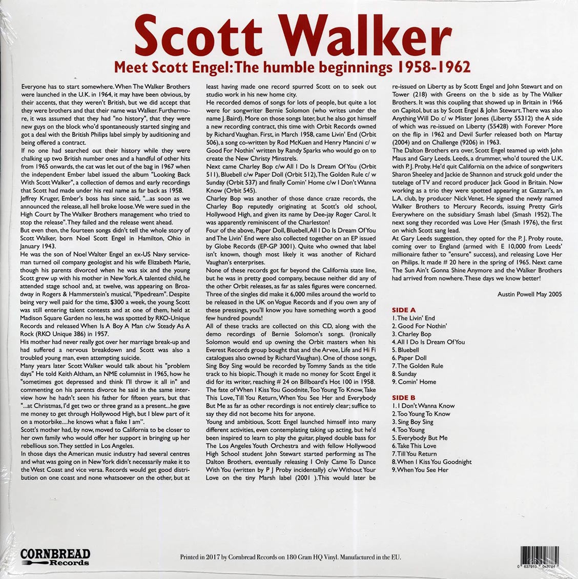 Scott Walker - Meet Scott Engel: The Humble Beginnings 1958-1962 (incl. mp3) (180g) (remastered)