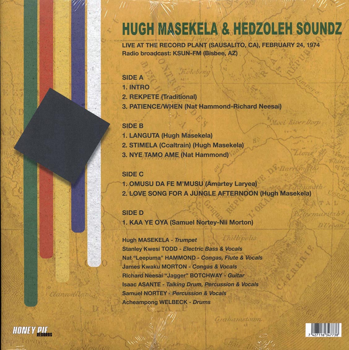 Hugh Masekela & Hedzoleh Soundz - Live At The Record Plant, Sausalito, CA, February 24, 1974 (2xLP)