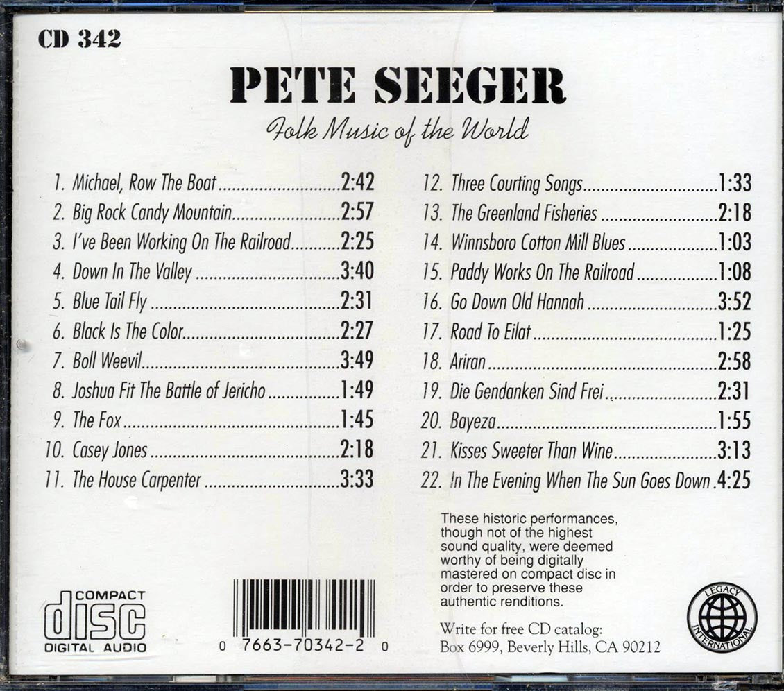 Pete Seeger - Folk Music Of The World (22 tracks)