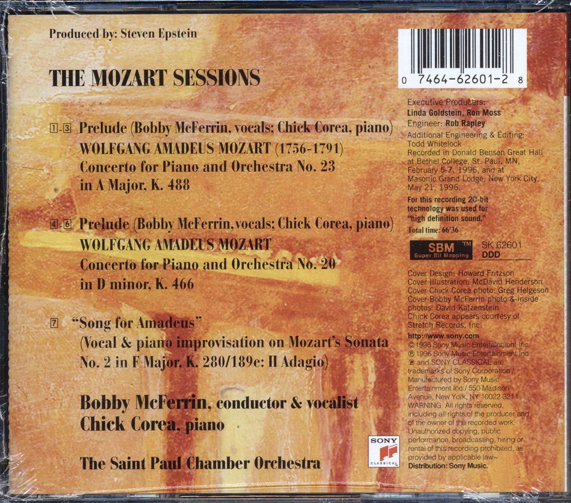 Bobby McFerrin, Chick Corea, The Saint Paul Chamber Orchestra - The Mozart Sessions