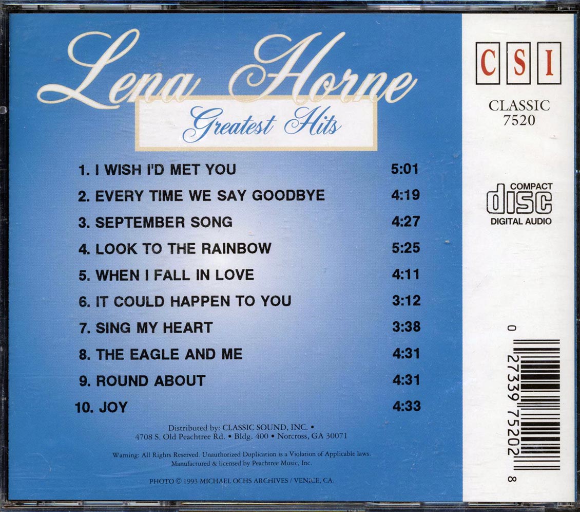 Lena Horne - Greatest Hits