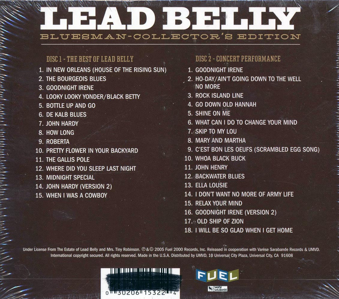 Leadbelly - Bluesman: Collector's Edition (33 tracks) (2xCD)