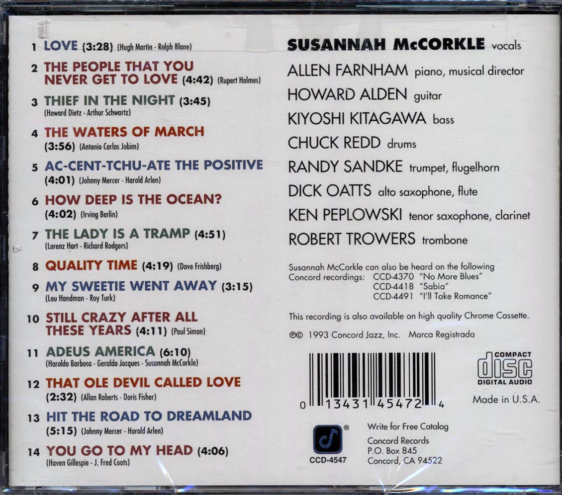 Susannah McCorkle - From Bessie To Brazil