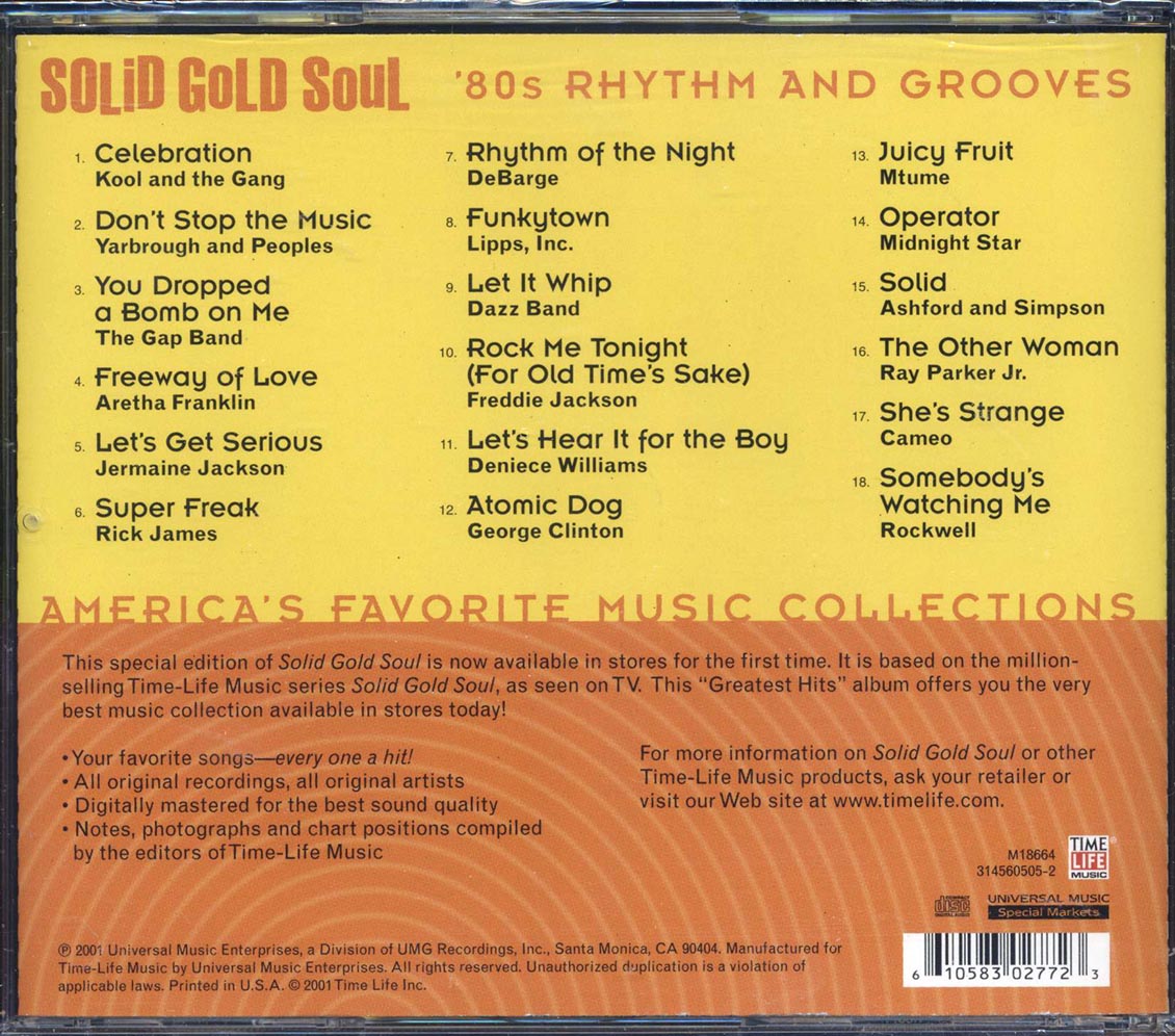 Rick James, Lipps, Inc., Mtume, Kool & The Gang, The Gap Band, Etc. - Solid Gold Soul: '80s Rhythm And Grooves