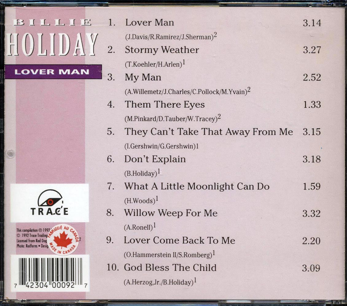 Billie Holiday - The World Of Billie Holiday: Lover Man