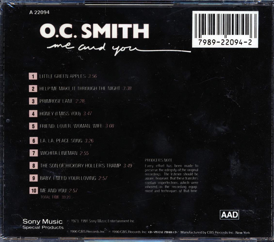 OC Smith - Me And You